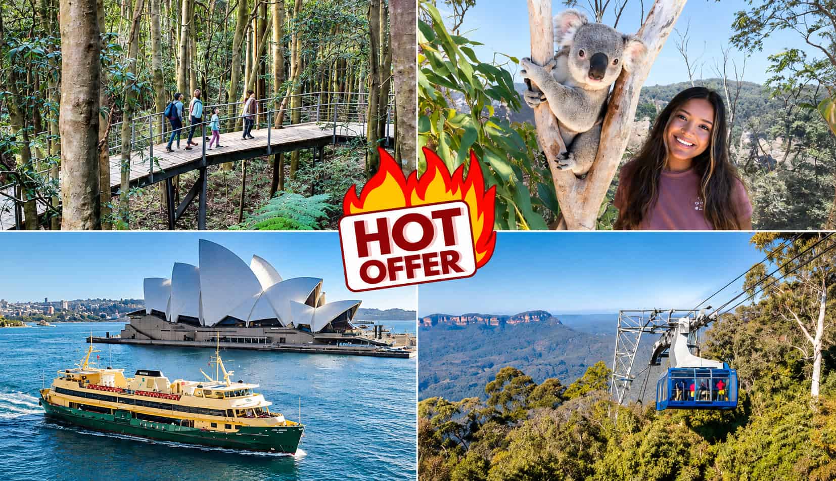 Blue Mountains All-Inclusive Travel-Fun | Scenic World Rides, Harbour Cruise, Waterfalls, and Sydney Zoo
